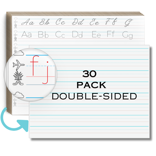 Kindergarten Lined Dry Erase Whiteboards Classroom Set