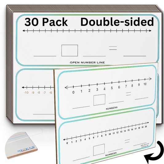 Dry Erase Number Line Whiteboard 30 Pack